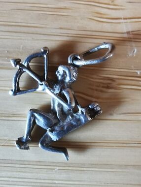 Vintage Sagittarius The Archer Sterling Silver Zodiac Charm